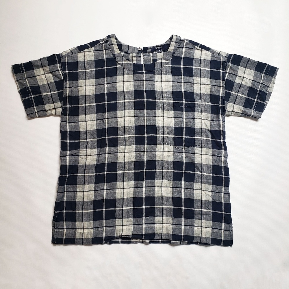Madewell | Emporia Plaid Oversized Tee | Small - Picture 2 of 8